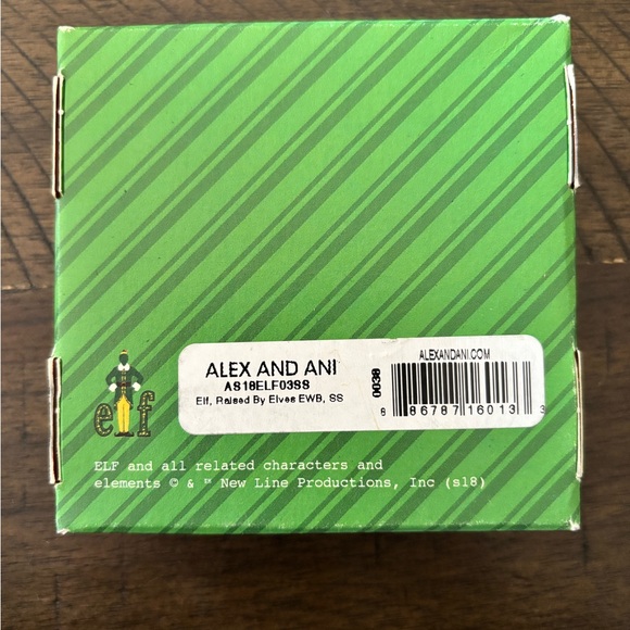 Alex and Ani Elf “Raised by Elves” Charm Bangle Bracelet Holiday Silver - Picture 4 of 4